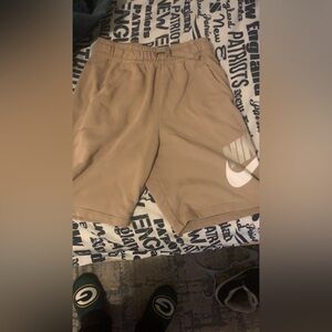 Nike Tan Athletic Shorts with Elastic Waistband